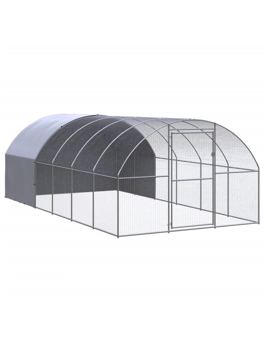 Venkovní klec pro kuřata 3 x 6 x 2 m pozinkovaná ocel