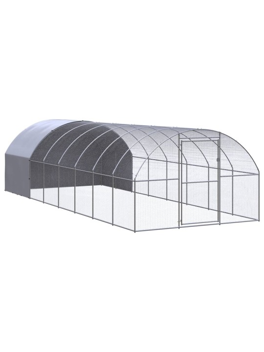 Venkovní klec pro kuřata 3 x 8 x 2 m pozinkovaná ocel