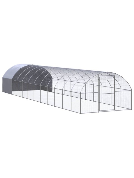 Venkovní klec pro kuřata 3 x 12 x 2 m pozinkovaná ocel