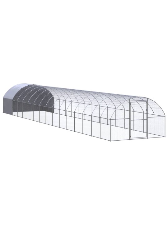 Venkovní klec pro kuřata 3 x 16 x 2 m pozinkovaná ocel