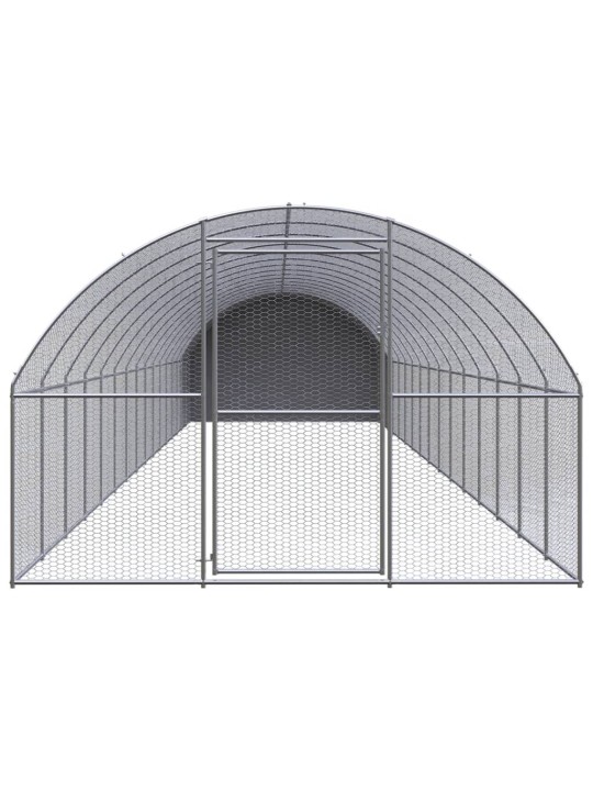 Venkovní klec pro kuřata 3 x 16 x 2 m pozinkovaná ocel