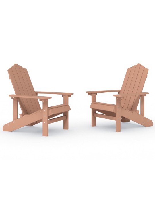 Zahradní křesla Adirondack 2 ks HDPE hnědá