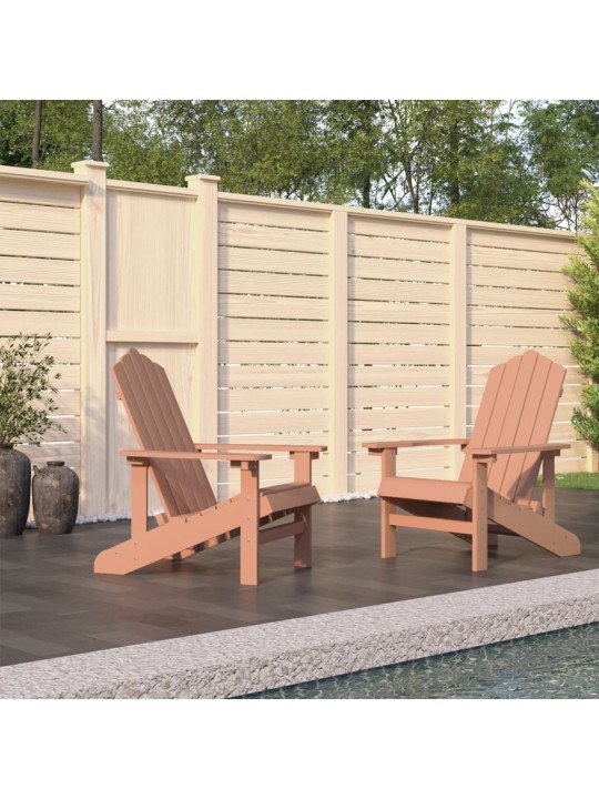 Zahradní křesla Adirondack 2 ks HDPE hnědá