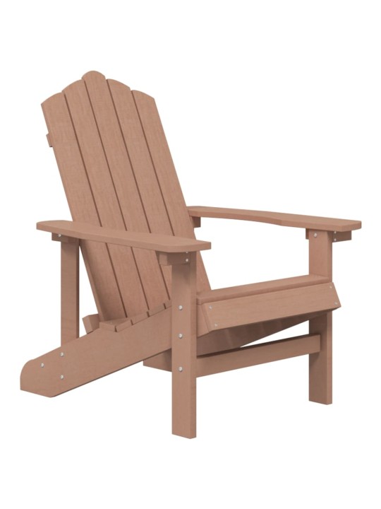 Zahradní křeslo Adirondack se stolkem HDPE hnědé