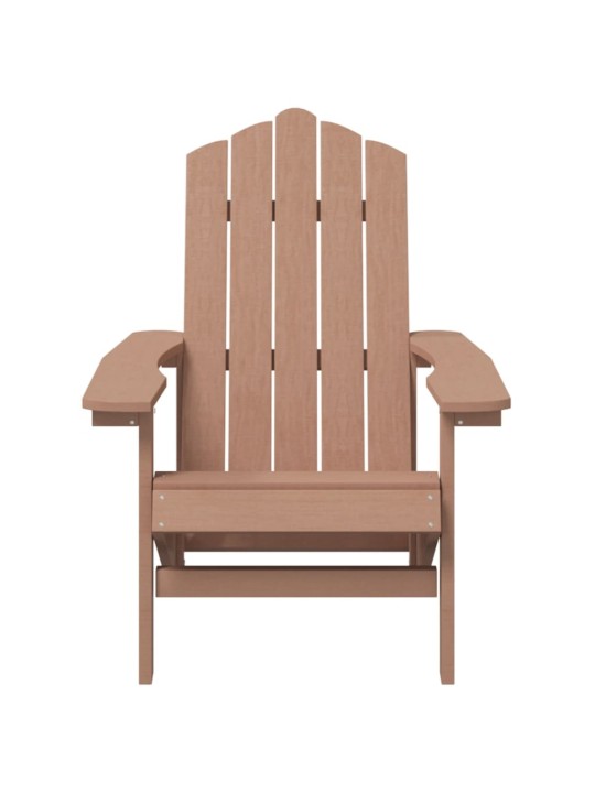 Zahradní křeslo Adirondack se stolkem HDPE hnědé