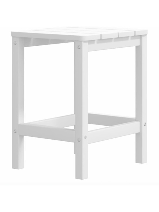 Zahradní křeslo Adirondack s podnožkou a stolkem HDPE bílé