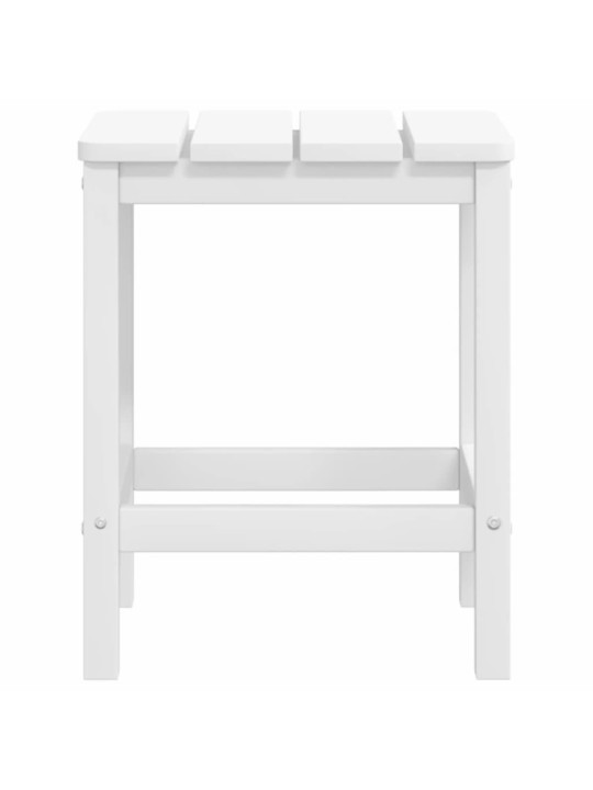 Zahradní křeslo Adirondack s podnožkou a stolkem HDPE bílé