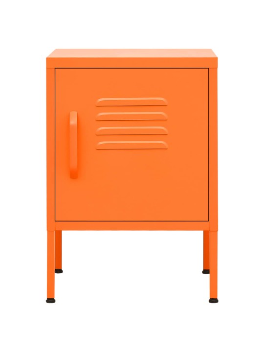 Noční stolky 2 ks oranžová 35 x 35 x 51 cm ocel