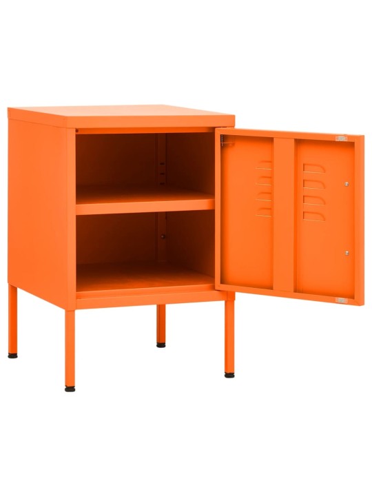 Noční stolky 2 ks oranžová 35 x 35 x 51 cm ocel
