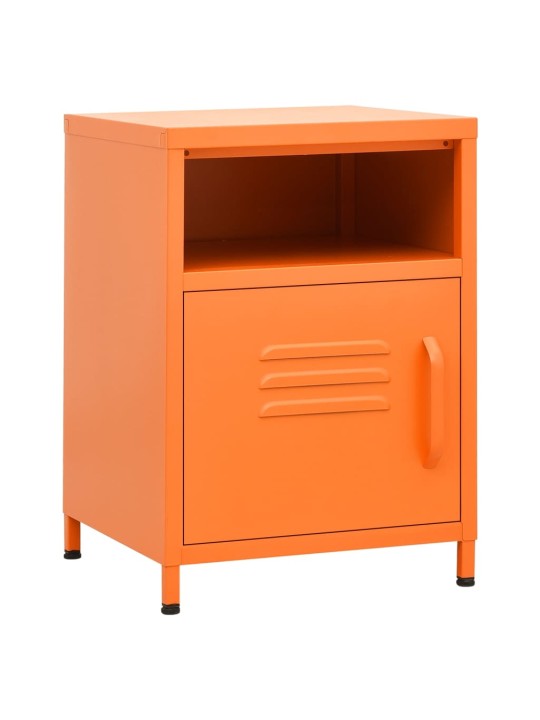 Noční stolky 2 ks oranžová 35 x 35 x 51 cm ocel