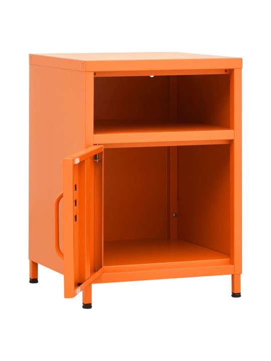 Noční stolky 2 ks oranžová 35 x 35 x 51 cm ocel