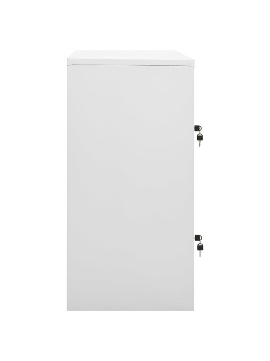 Uzamykatelné skříně 5 ks světle šedé a červené 90x45x92,5 cm