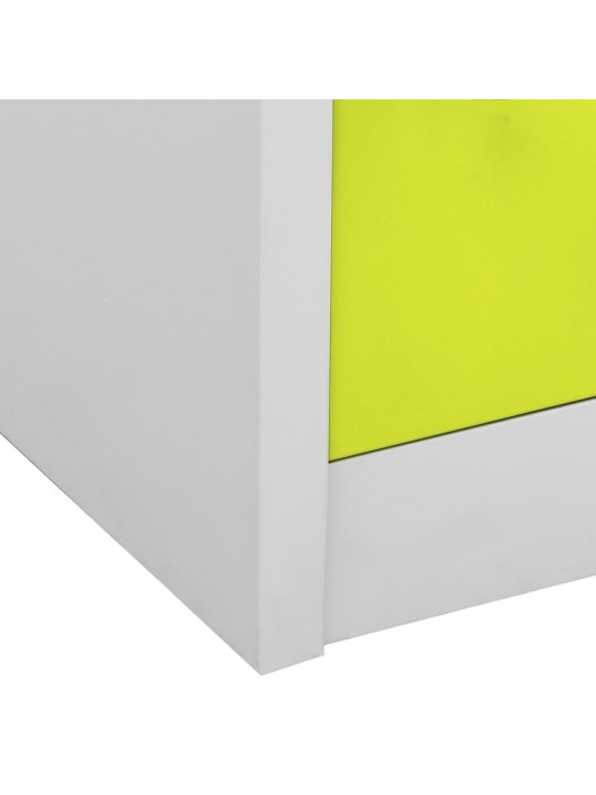 Uzamykatelné skříně 2 ks světle šedé a zelené 90x45x92,5cm ocel