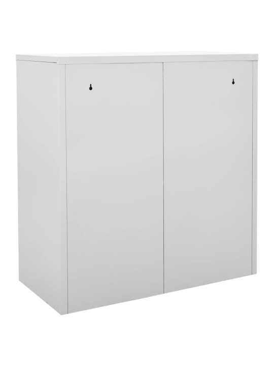 Uzamykatelné skříně 2 ks světle šedé a červené 90x45x92,5 cm