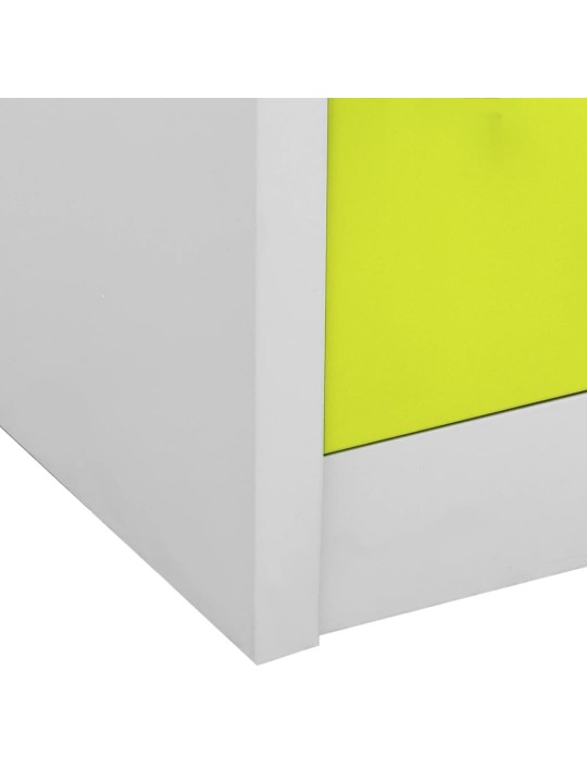 Uzamykatelné skříně 2 ks světle šedé a zelené 90x45x92,5cm ocel