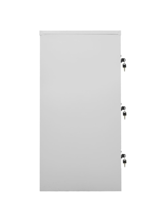 Uzamykatelné skříně 5 ks světle šedé a červené 90x45x92,5 cm