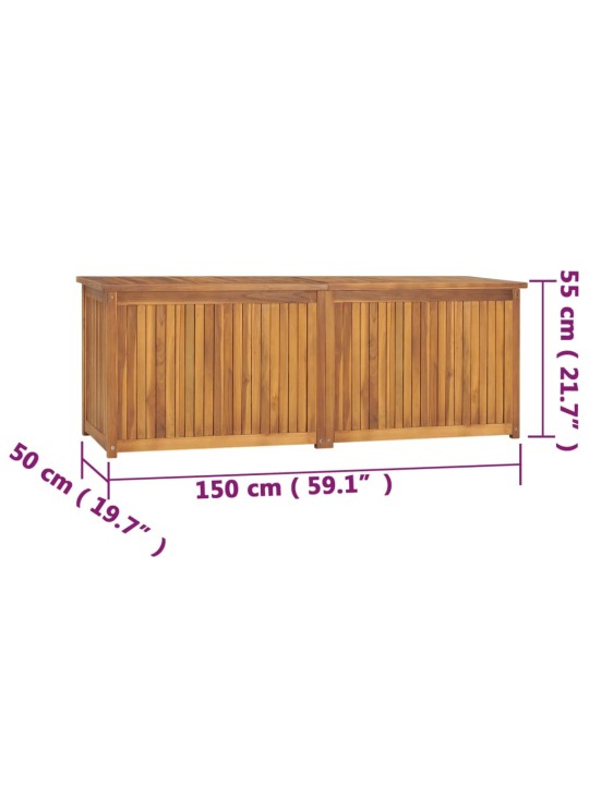 Zahradní box 150 x 50 x 55 cm masivní teakové dřevo