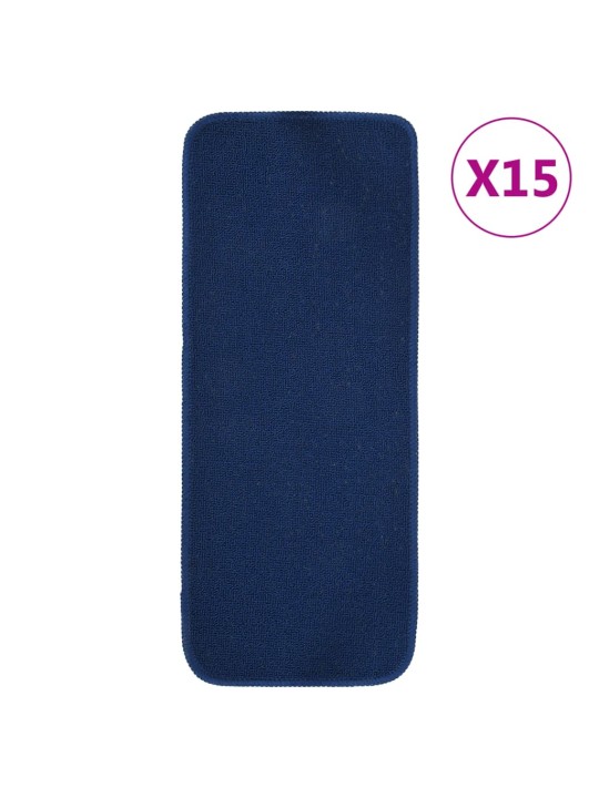 Protiskluzové nášlapy na schody 15 ks 60x25 cm námořnická modř