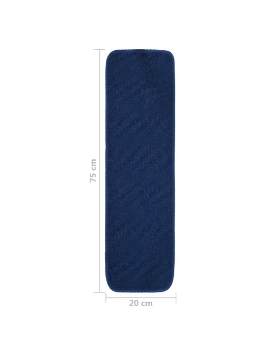 Nášlapy na schody 15 ks 75x20 cm námořnická modř protiskluzové