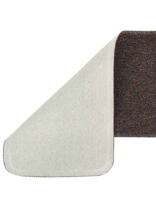 Nášlapy na schody 15 ks 60 x 25 cm hnědé protiskluzové