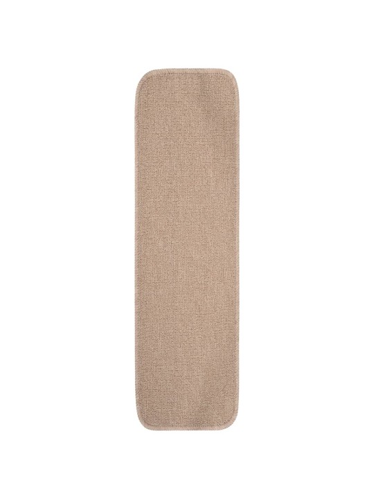 Nášlapy na schody 15 ks 75 x 20 cm béžové protiskluzové