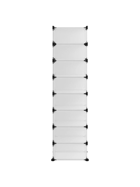 Botník průhledný 93 x 36,5 x 140 cm PP