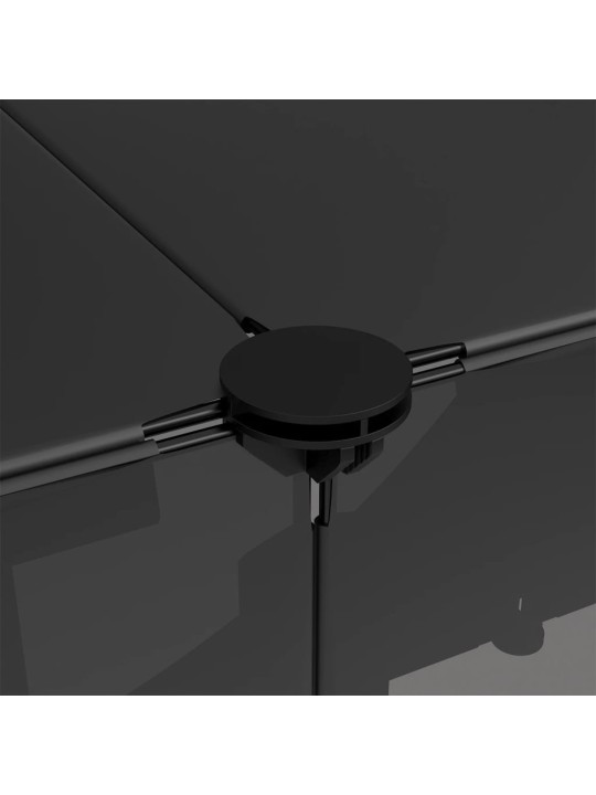 Klec pro malá zvířata černá 143 x 107 x 93 cm PP a ocel