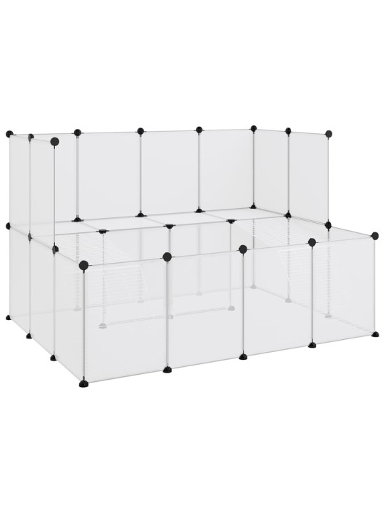 Klec pro malá zvířata průhledná 143 x 107 x 93 cm PP a ocel