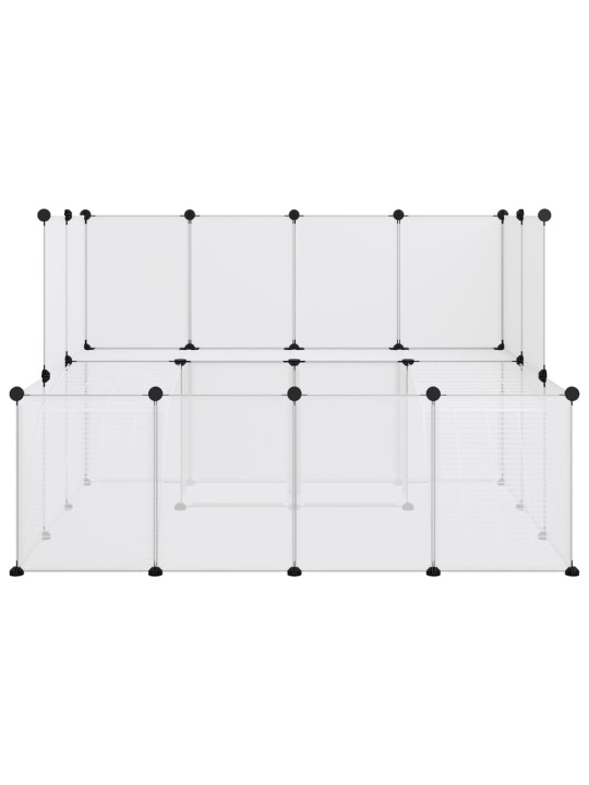 Klec pro malá zvířata průhledná 143 x 107 x 93 cm PP a ocel