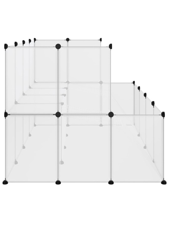 Klec pro malá zvířata průhledná 143 x 107 x 93 cm PP a ocel