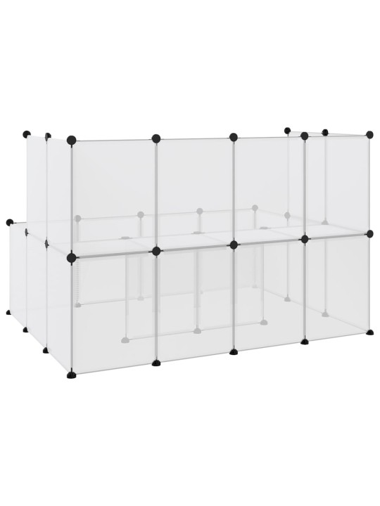 Klec pro malá zvířata průhledná 143 x 107 x 93 cm PP a ocel