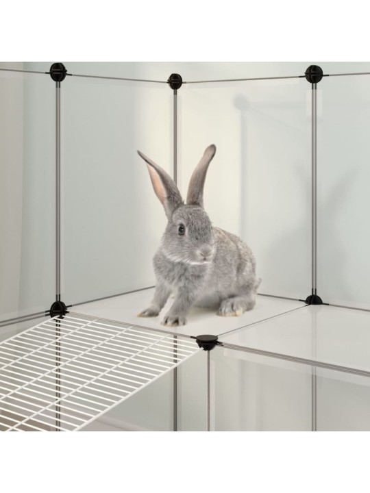 Klec pro malá zvířata průhledná 143 x 107 x 93 cm PP a ocel