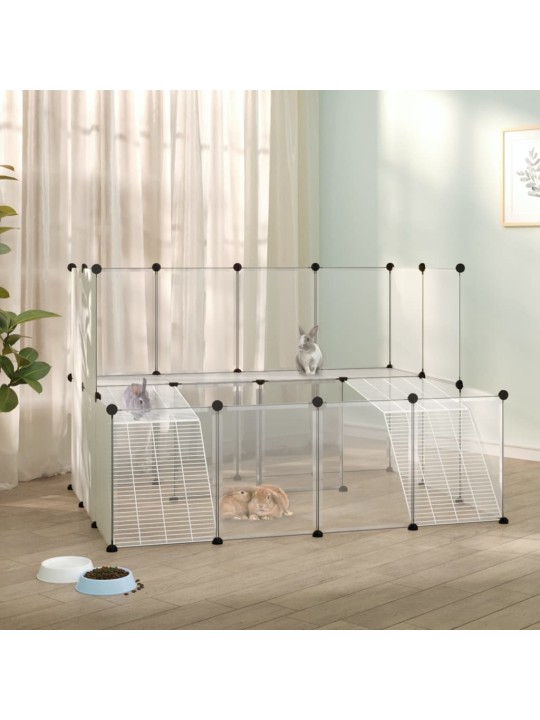 Klec pro malá zvířata průhledná 143 x 107 x 93 cm PP a ocel