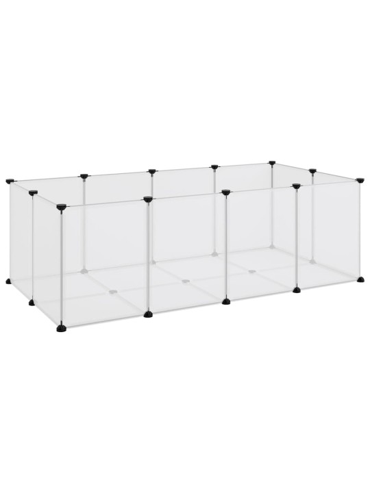 Klec pro malá zvířata průhledná 144 x 74 x 46,5 cm PP a ocel