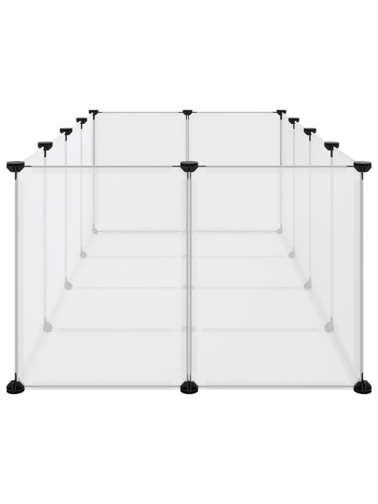 Klec pro malá zvířata průhledná 144 x 74 x 46,5 cm PP a ocel