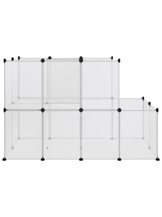 Klec pro malá zvířata průhledná 142 x 74 x 93 cm PP a ocel