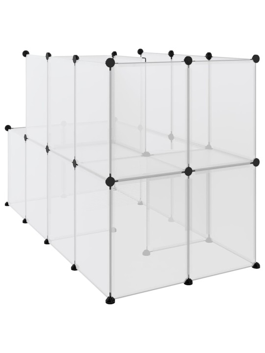 Klec pro malá zvířata průhledná 142 x 74 x 93 cm PP a ocel