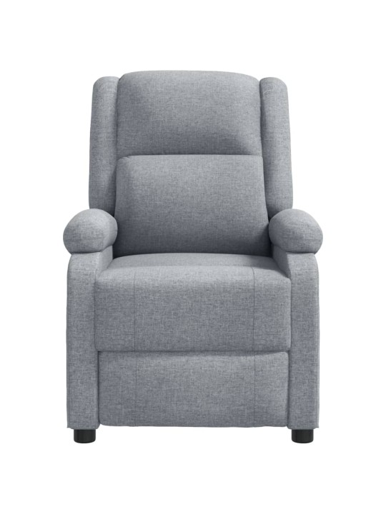Masážní křeslo světle šedé textil