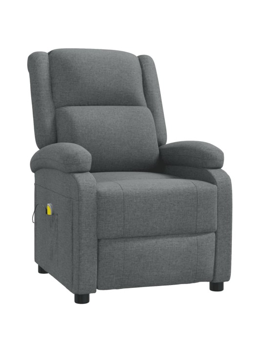 Masážní křeslo tmavě šedé textil