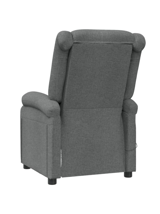 Masážní křeslo tmavě šedé textil
