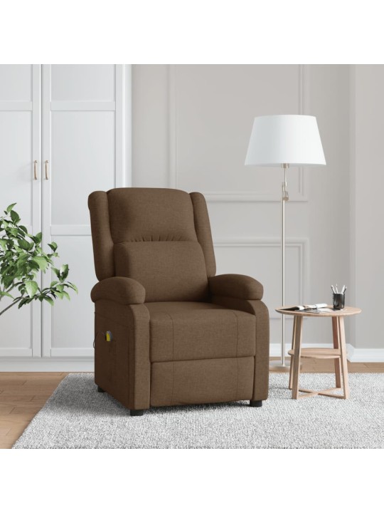 Masážní křeslo hnědé textil