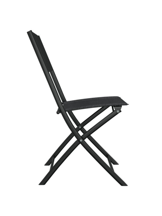 3dílný bistro set ocel černý