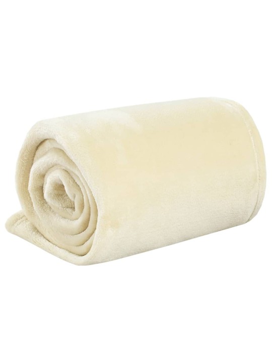 Deka krémová 130 x 170 cm polyester