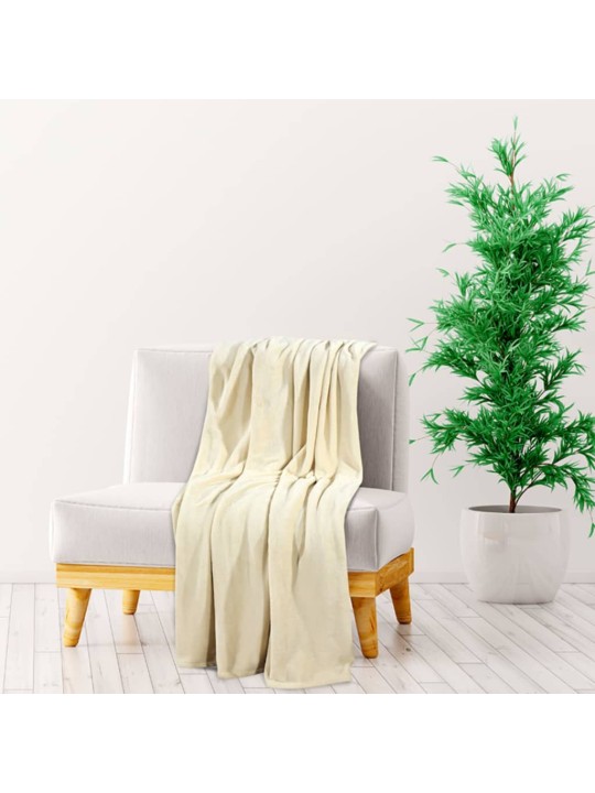 Deka krémová 200 x 240 cm polyester