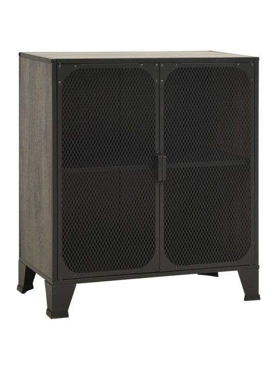 Úložné skříně 2 ks šedé 72 x 36 x 82 cm kov a MDF