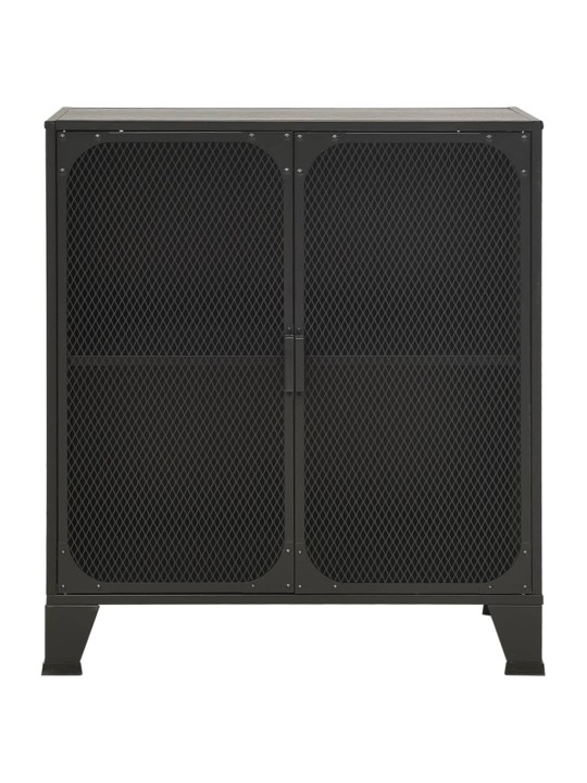 Úložné skříně 2 ks šedé 72 x 36 x 82 cm kov a MDF