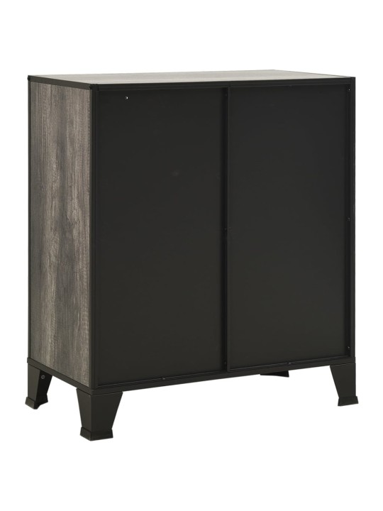 Úložné skříně 2 ks šedé 72 x 36 x 82 cm kov a MDF
