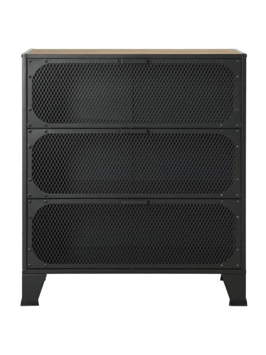 Úložné skříně 2 ks rustikálně hnědé 72 x 36 x 82 cm kov a MDF