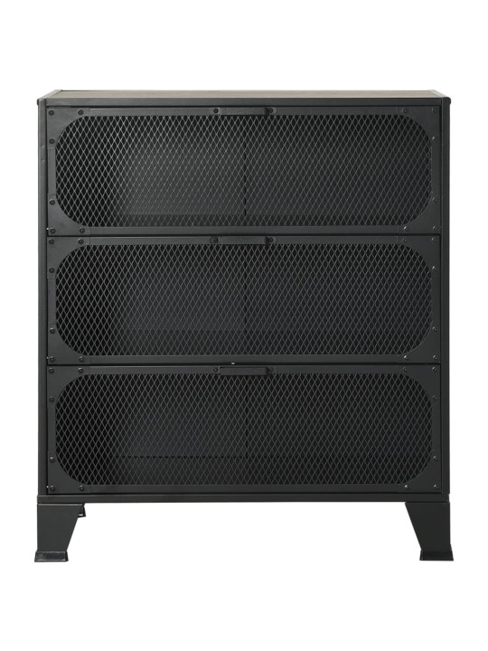 Úložné skříně 2 ks šedé 72 x 36 x 82 cm kov a MDF