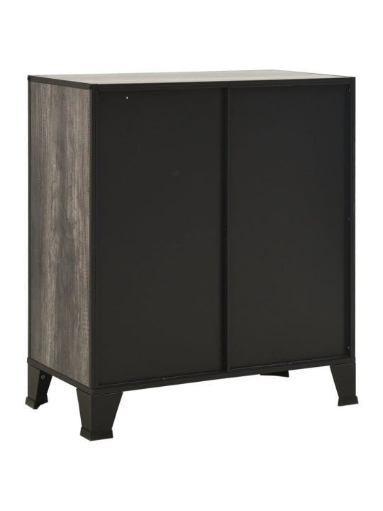 Úložné skříně 2 ks šedé 72 x 36 x 82 cm kov a MDF